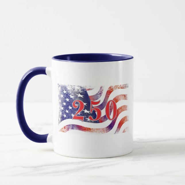 United States 250th Anniversary Flag Mug (Left)