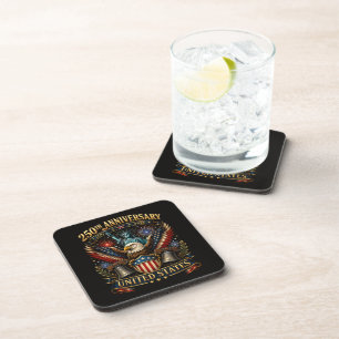 United States 250th Anniversary Patriotic Eagle Coaster