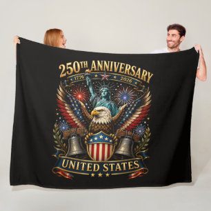 United States 250th Anniversary Patriotic Eagle Fleece Blanket