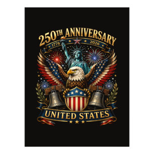 United States 250th Anniversary Patriotic Eagle Photo Print