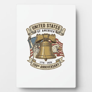 United States 250th Anniversary Patriotic Vector D Plaque