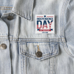United States 250th Independence Day Anniversary 15 Cm Square Badge