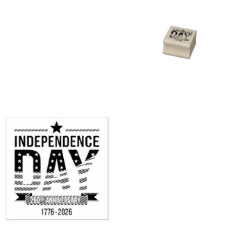 United States 250th Independence Day Anniversary  Rubber Stamp