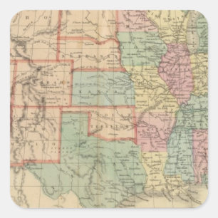 United States 28 Square Sticker