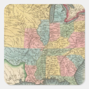 United States 29 Square Sticker