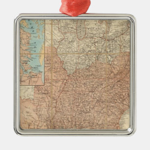 United States 2 Metal Tree Decoration