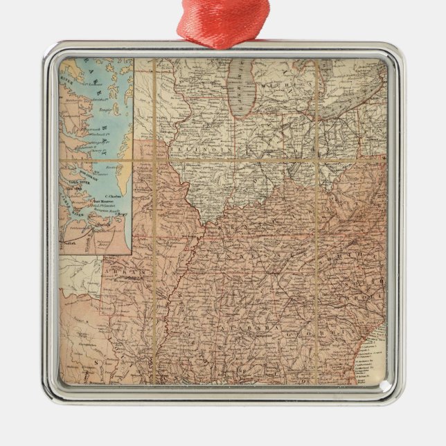 United States 2 Metal Tree Decoration (Front)