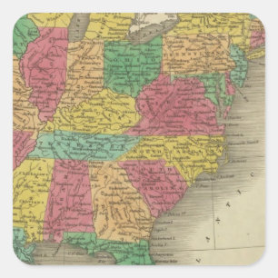 United States 33 Square Sticker
