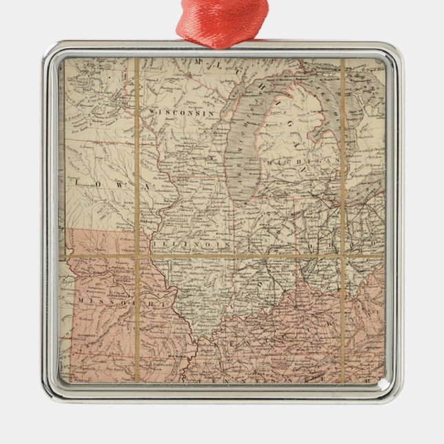 United States 37 Metal Tree Decoration (Front)