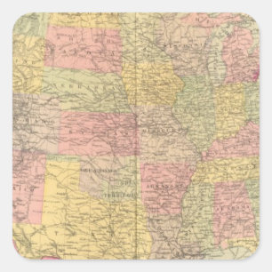 United States 37 Square Sticker
