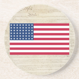 United States 48 Star Flag Coaster