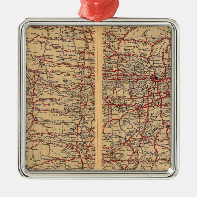 United States 8 Metal Tree Decoration (Front)