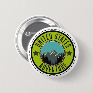 United States Adventure logo Classic Round Sticker 6 Cm Round Badge