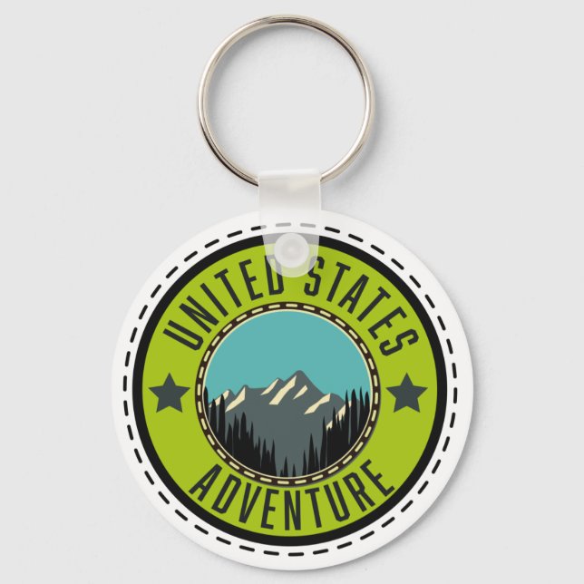 United States Adventure logo Key Ring (Front)