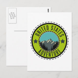 United States Adventure logo Postcard