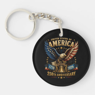 United States America 250th Anniversary Eagle Key Ring
