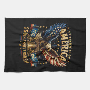 United States America 250th Anniversary Eagle Tea Towel