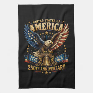 United States America 250th Anniversary Eagle Tea Towel