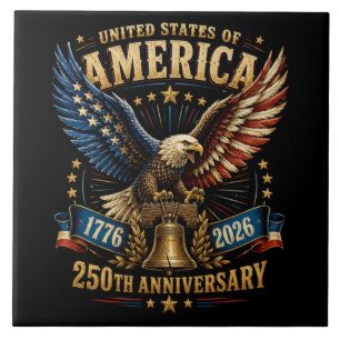 United States America 250th Anniversary Eagle Tile