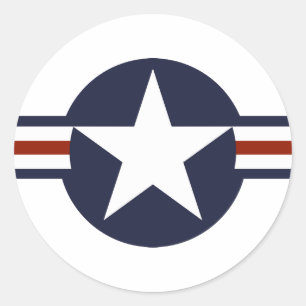 united states america country flag roundel symbol classic round sticker