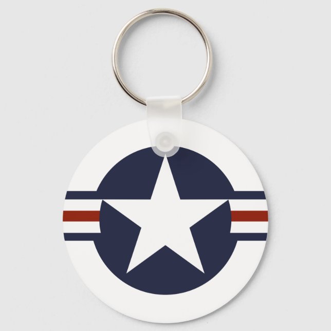 united states america country flag roundel symbol key ring (Front)