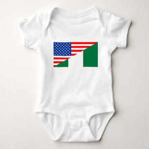 united states america nigeria half flag usa countr baby bodysuit