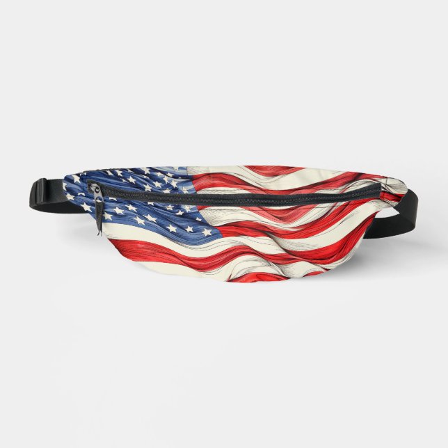 United States American Flag Bum Bags (Front)