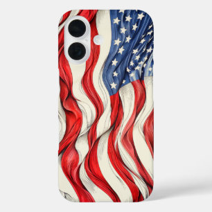 United States American Flag iPhone 16 Case