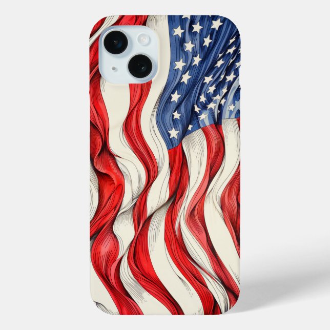 United States American Flag Case-Mate iPhone Case (Back)