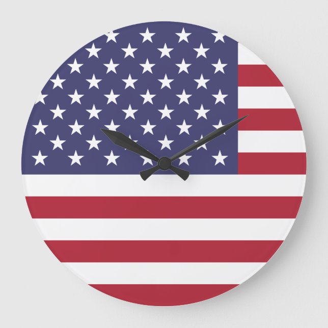 United States (American) Flag Large Clock (Front)