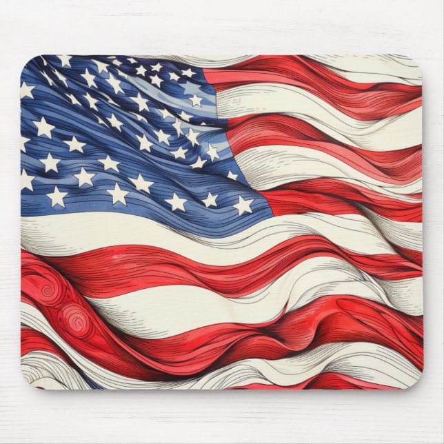 United States American Flag Mouse Mat (Front)