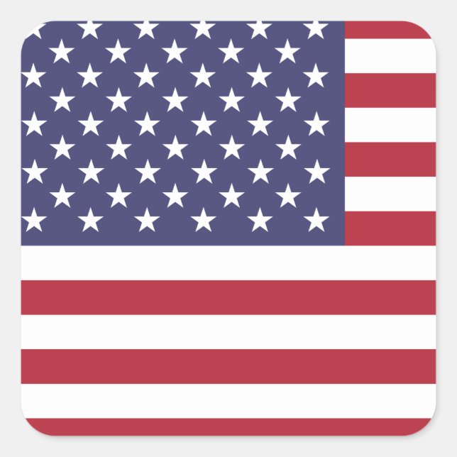 United States (American) Flag Square Sticker (Front)