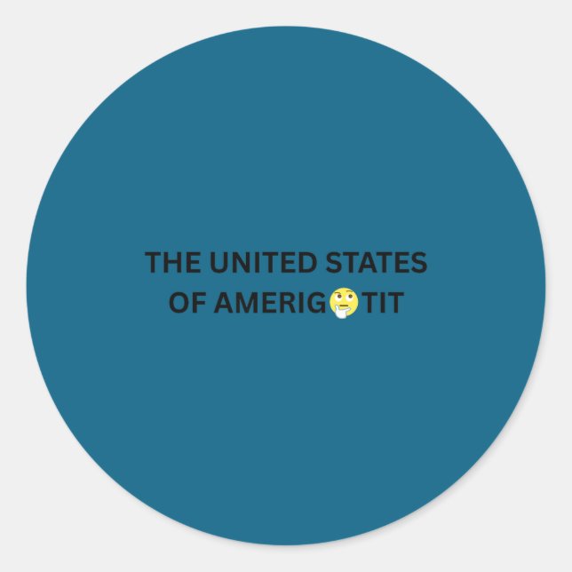 United States Amerigotit Meme Classic Round Sticker (Front)