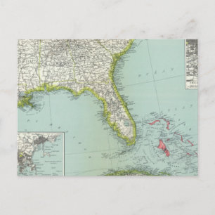 United States and Bahamas Postcard