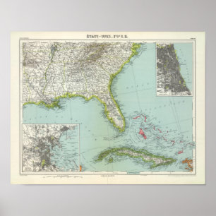United States and Bahamas Poster