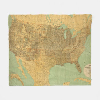 United States and Territories Fleece Blanket