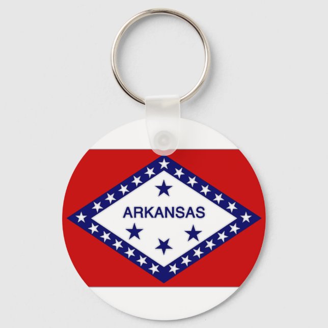United States Arkansas Flag Key Ring (Front)