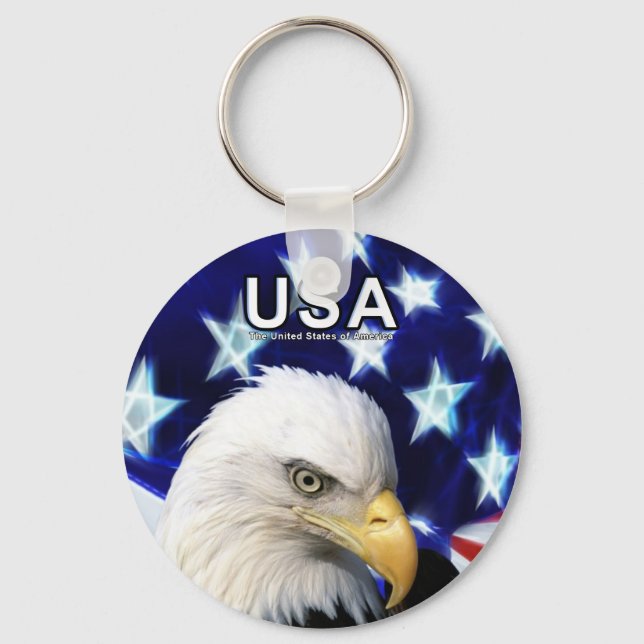 United States Bald Eagle Key-Chain Key Ring (Front)