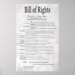 UNITED STATES BILL of RIGHTS 1 Poster