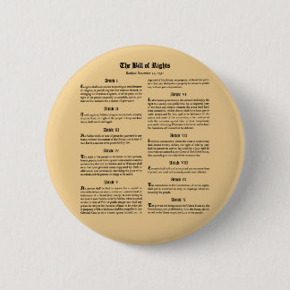 United States Bill of Rights 6 Cm Round Badge
