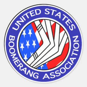 United States Boomerang Association small sticker2 Classic Round Sticker