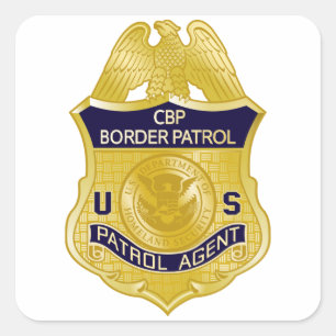 United States Border Patrol Badge Immigration Square Sticker