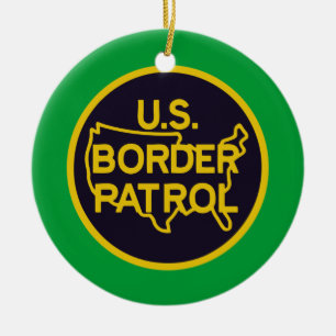 United States Border Patrol Ceramic Tree Decoration