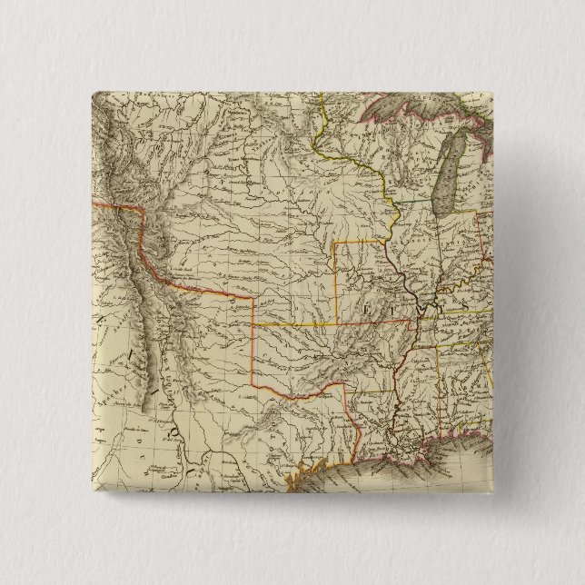 United States, Canada 15 Cm Square Badge (Front)