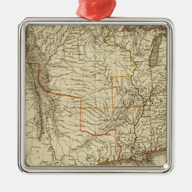 United States, Canada Metal Tree Decoration (Front)
