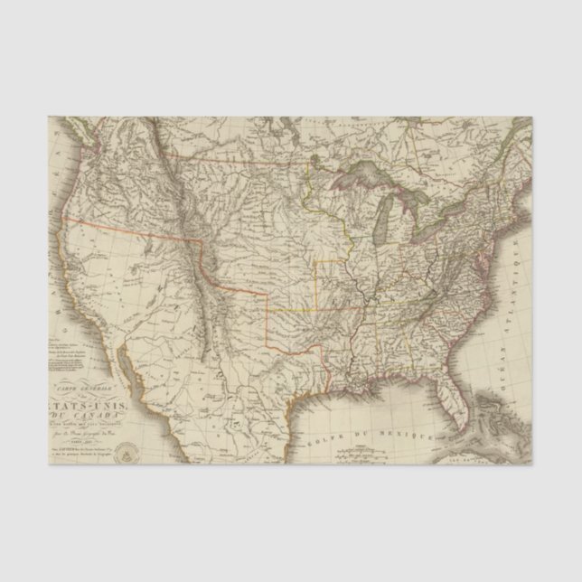 United States, Canada Tissue Paper (Front)
