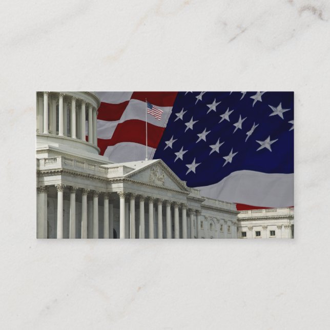 United States Capital & Flag Business Card (Front)