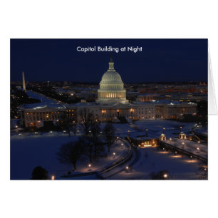 United States Capitol Building at Night