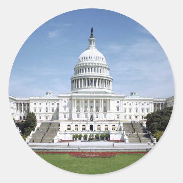 United States Capitol Building Classic Round Sticker (Front)