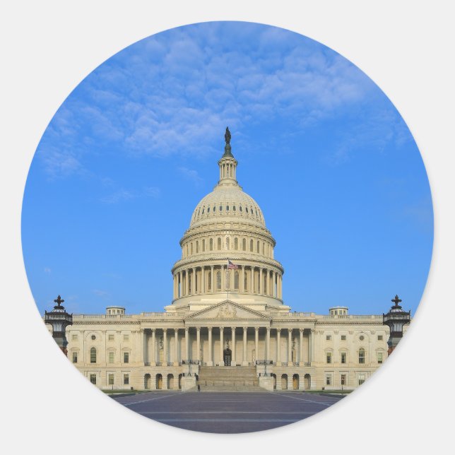 United States Capitol Building East Side Classic Round Sticker (Front)